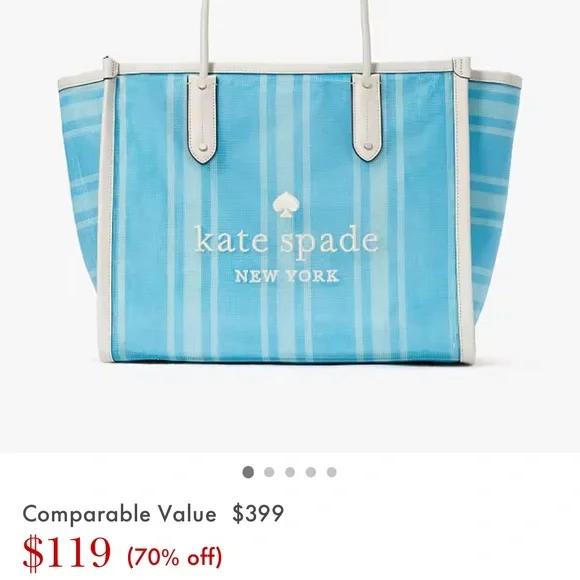 Kate Spade large tote black w/a multitude of colors such as white, purple, red - Picture 3 of 8